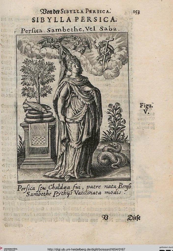 An illustration from Deorvm Fatidicorvm Synopsis Historica / Beschreibung aller vornembsten Heydnischen Oracvlorvm, 1654, leaf 167