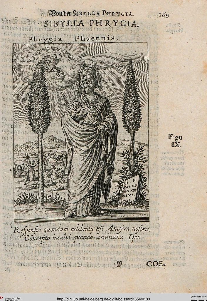 An illustration from Deorvm Fatidicorvm Synopsis Historica / Beschreibung aller vornembsten Heydnischen Oracvlorvm, 1654, leaf 183