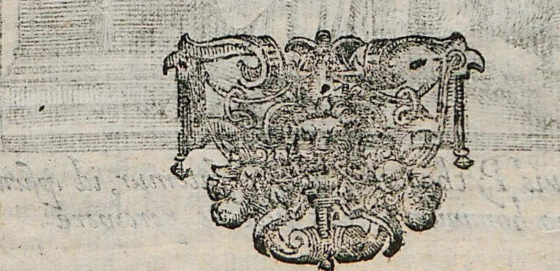 An illustration from Deorvm Fatidicorvm Synopsis Historica / Beschreibung aller vornembsten Heydnischen Oracvlorvm, 1654, leaf 203