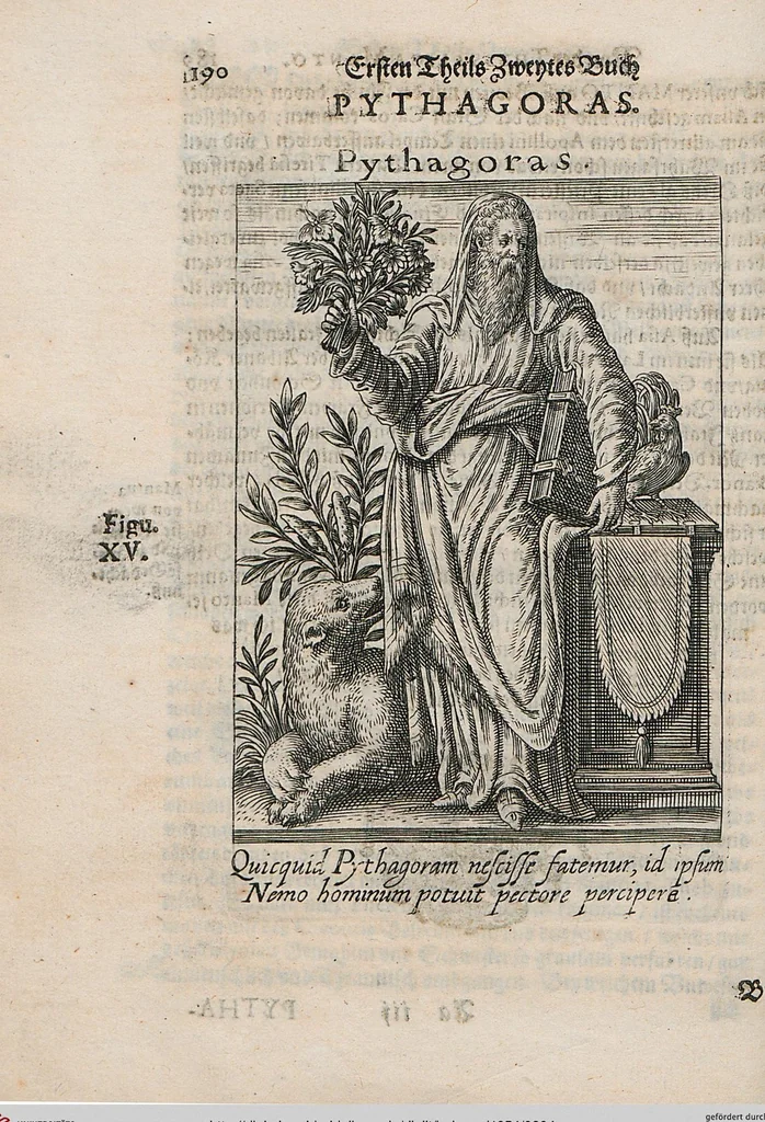 An illustration from Deorvm Fatidicorvm Synopsis Historica / Beschreibung aller vornembsten Heydnischen Oracvlorvm, 1654, leaf 204