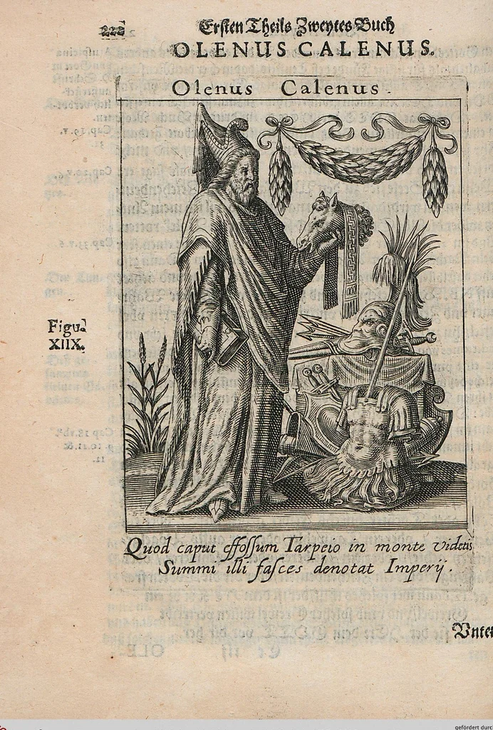 An illustration from Deorvm Fatidicorvm Synopsis Historica / Beschreibung aller vornembsten Heydnischen Oracvlorvm, 1654, leaf 236