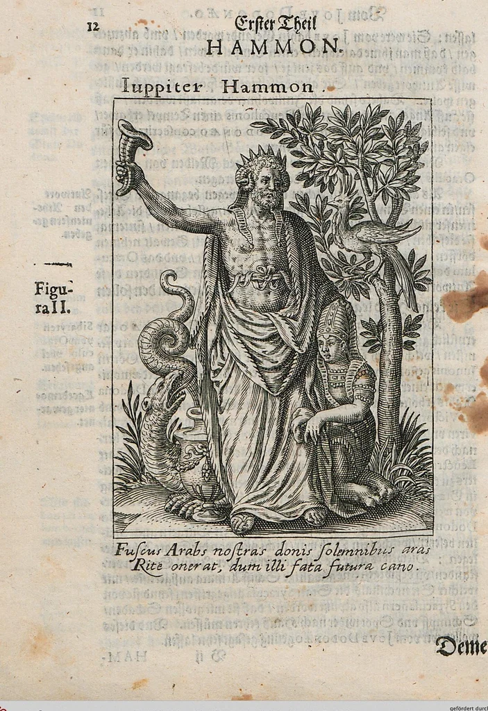 An illustration from Deorvm Fatidicorvm Synopsis Historica / Beschreibung aller vornembsten Heydnischen Oracvlorvm, 1654, leaf 26