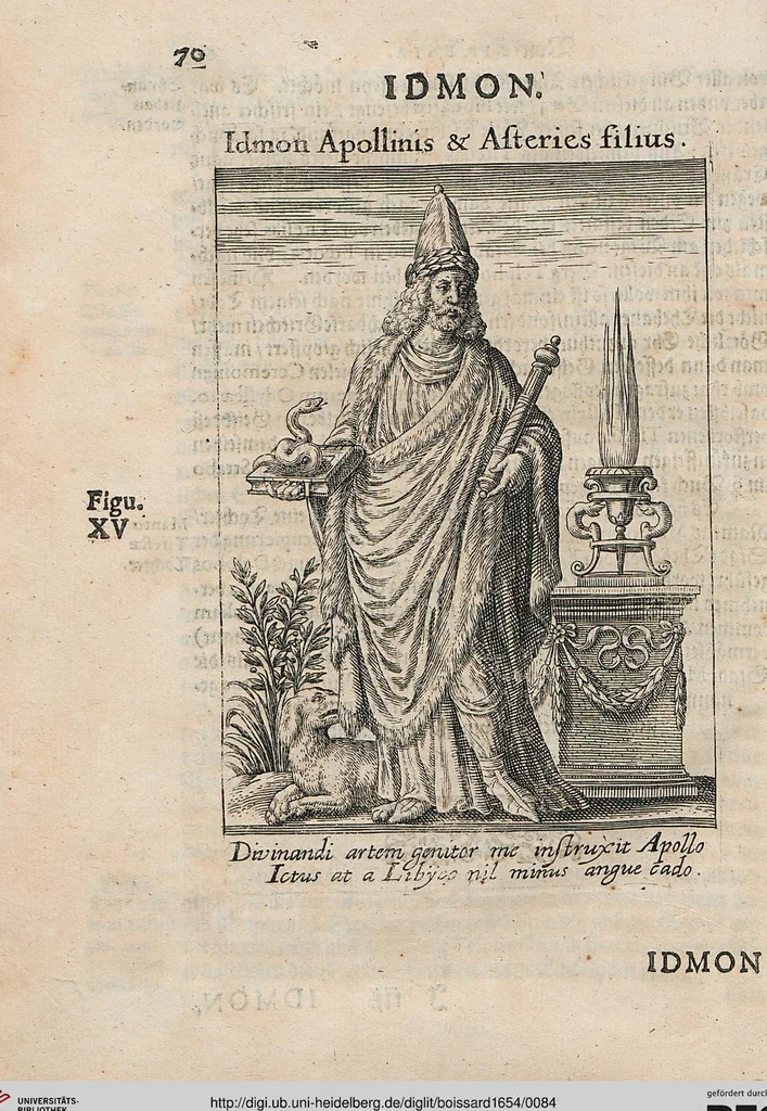 An illustration from Deorvm Fatidicorvm Synopsis Historica / Beschreibung aller vornembsten Heydnischen Oracvlorvm, 1654, leaf 84
