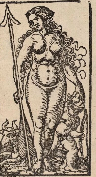 An illustration from Practica Teutsch/ Auff das M.D.LVII. Jare, 1556, leaf 1