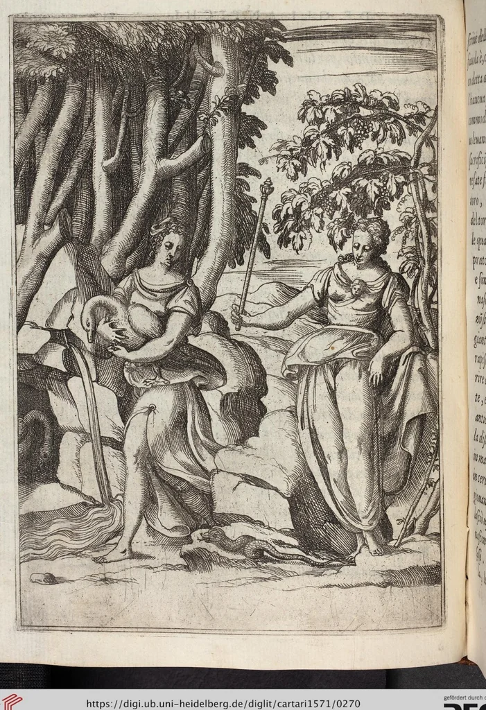 An illustration from Le Imagini De I Dei De Gli Antichi Nelle Qvali Si Contengono gl'Idoli, Riti, ceremonie, & altre cose appartenenti alla Religione de gli Antichi, 1571, leaf 270