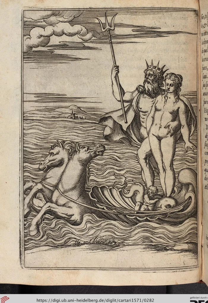 An illustration from Le Imagini De I Dei De Gli Antichi Nelle Qvali Si Contengono gl'Idoli, Riti, ceremonie, & altre cose appartenenti alla Religione de gli Antichi, 1571, leaf 282