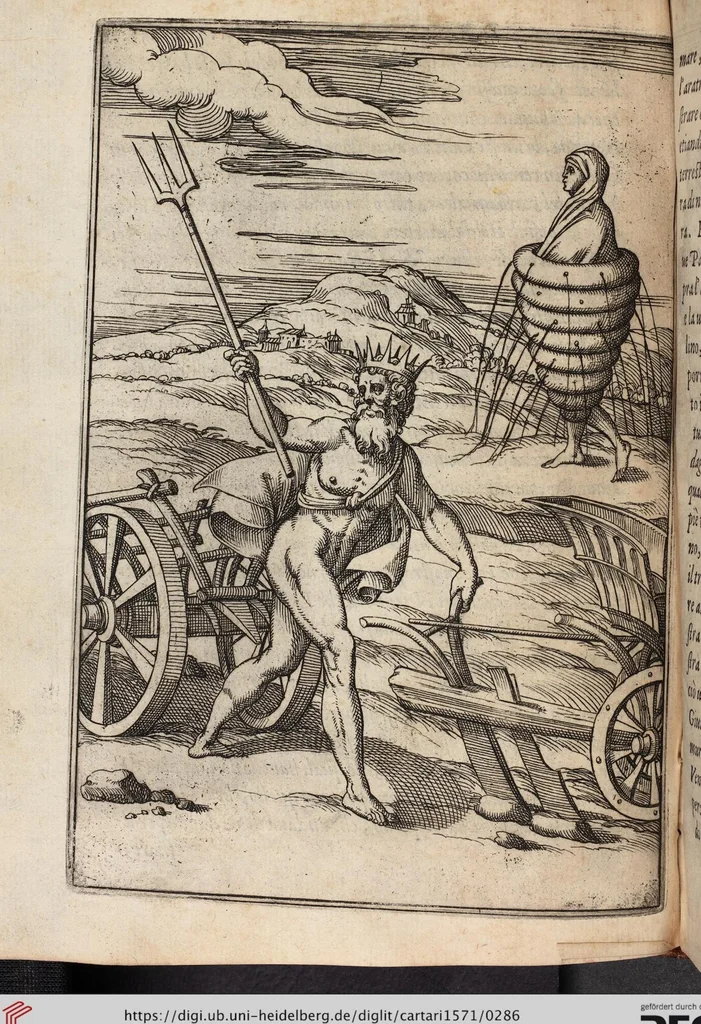 An illustration from Le Imagini De I Dei De Gli Antichi Nelle Qvali Si Contengono gl'Idoli, Riti, ceremonie, & altre cose appartenenti alla Religione de gli Antichi, 1571, leaf 286
