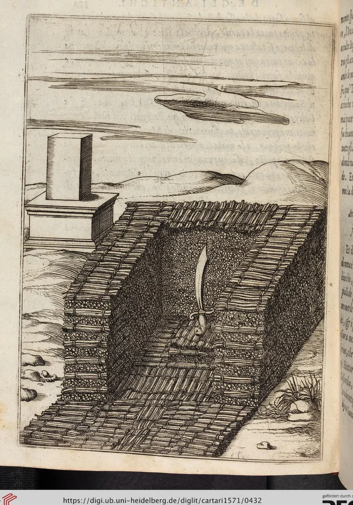 An illustration from Le Imagini De I Dei De Gli Antichi Nelle Qvali Si Contengono gl'Idoli, Riti, ceremonie, & altre cose appartenenti alla Religione de gli Antichi, 1571, leaf 432