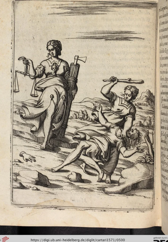 An illustration from Le Imagini De I Dei De Gli Antichi Nelle Qvali Si Contengono gl'Idoli, Riti, ceremonie, & altre cose appartenenti alla Religione de gli Antichi, 1571, leaf 500
