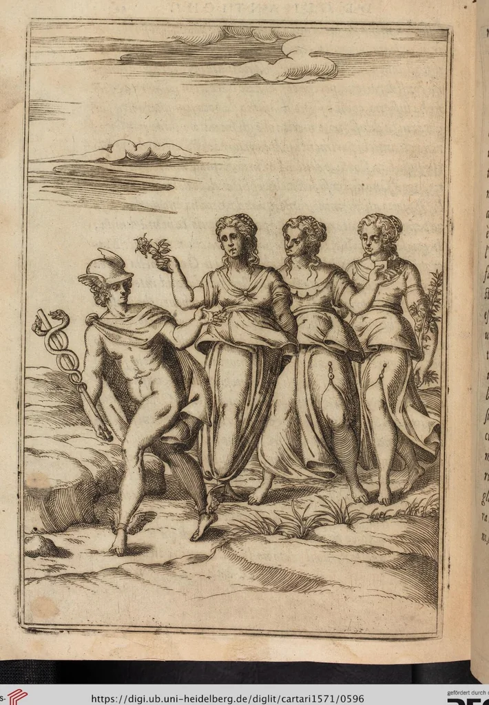 An illustration from Le Imagini De I Dei De Gli Antichi Nelle Qvali Si Contengono gl'Idoli, Riti, ceremonie, & altre cose appartenenti alla Religione de gli Antichi, 1571, leaf 596