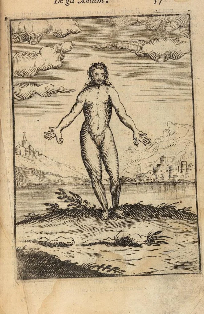 An illustration from Le imagini de i dei degli antichi nelle quali si contengono gl'idoli, i riti, le cerimonie, et altre cose appartenenti alla religione degli antichi ; con la loro espositione ; et in questa ultima impressione non solamente ridotte in forma più commoda, ma arricchite ancora di molte postille, et ... di più di 40 figure in rame …, 1603, leaf 101