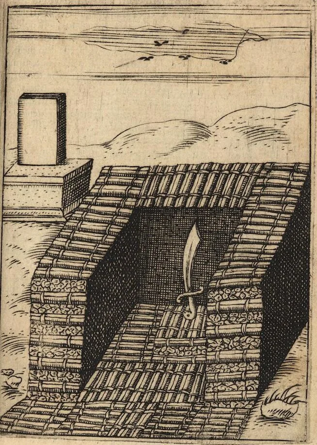 An illustration from Le imagini de i dei degli antichi nelle quali si contengono gl'idoli, i riti, le cerimonie, et altre cose appartenenti alla religione degli antichi ; con la loro espositione ; et in questa ultima impressione non solamente ridotte in forma più commoda, ma arricchite ancora di molte postille, et ... di più di 40 figure in rame …, 1603, leaf 409