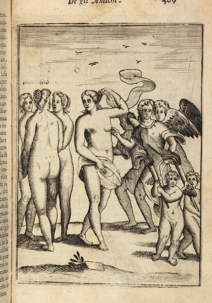 An illustration from Le imagini de i dei degli antichi nelle quali si contengono gl'idoli, i riti, le cerimonie, et altre cose appartenenti alla religione degli antichi ; con la loro espositione ; et in questa ultima impressione non solamente ridotte in forma più commoda, ma arricchite ancora di molte postille, et ... di più di 40 figure in rame …, 1603, leaf 533