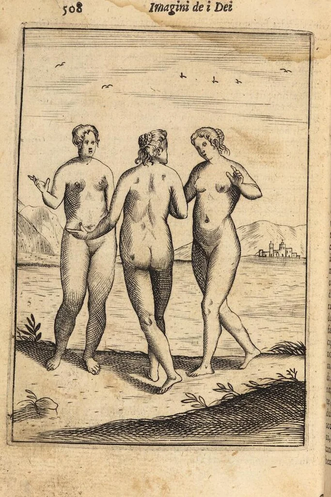 An illustration from Le imagini de i dei degli antichi nelle quali si contengono gl'idoli, i riti, le cerimonie, et altre cose appartenenti alla religione degli antichi ; con la loro espositione ; et in questa ultima impressione non solamente ridotte in forma più commoda, ma arricchite ancora di molte postille, et ... di più di 40 figure in rame …, 1603, leaf 552