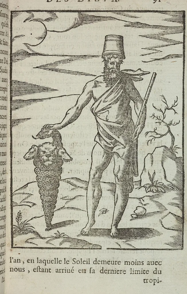 An illustration from Les images des dievx: contenant levrs pourtraits, coustumes & ceremonies de la religion des payens, 1624, leaf 111