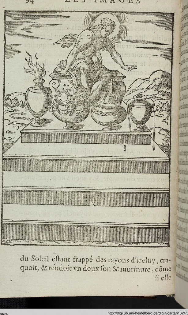 An illustration from Les images des dievx: contenant levrs pourtraits, coustumes & ceremonies de la religion des payens, 1624, leaf 114