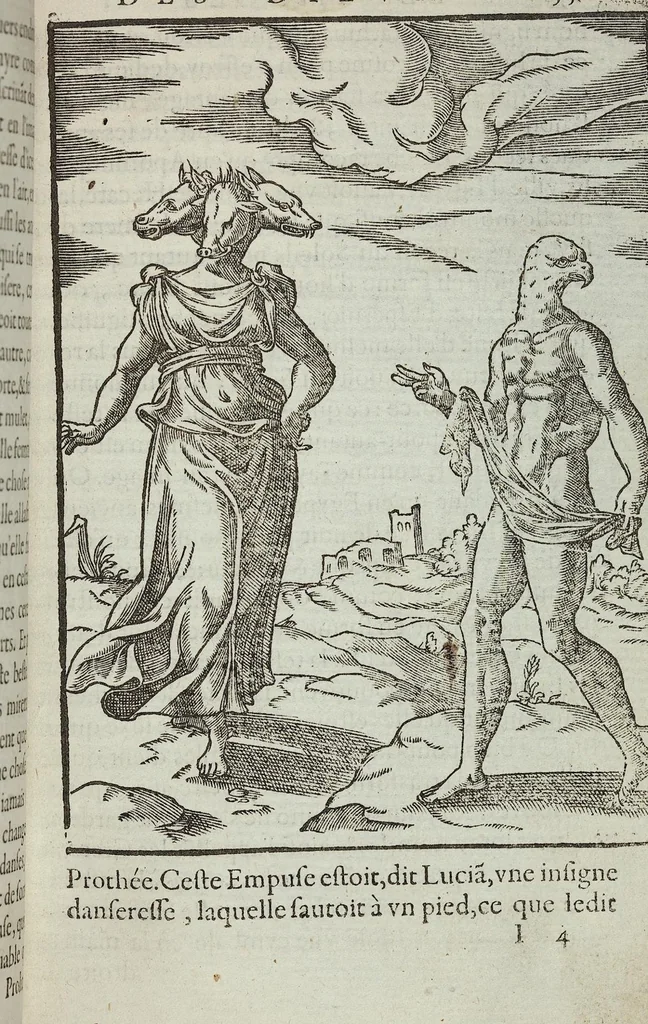 An illustration from Les images des dievx: contenant levrs pourtraits, coustumes & ceremonies de la religion des payens, 1624, leaf 155