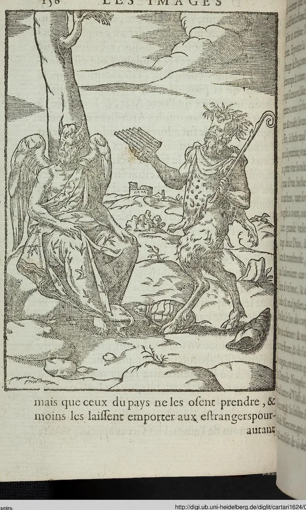 An illustration from Les images des dievx: contenant levrs pourtraits, coustumes & ceremonies de la religion des payens, 1624, leaf 178