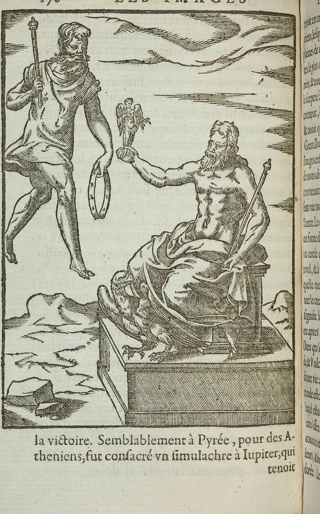 An illustration from Les images des dievx: contenant levrs pourtraits, coustumes & ceremonies de la religion des payens, 1624, leaf 196