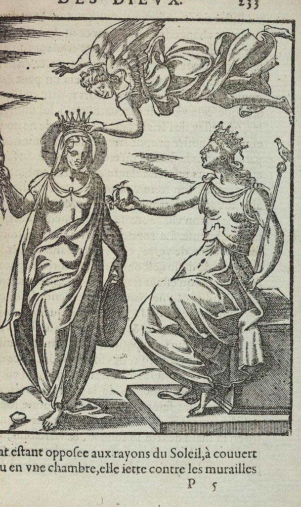 An illustration from Les images des dievx: contenant levrs pourtraits, coustumes & ceremonies de la religion des payens, 1624, leaf 253