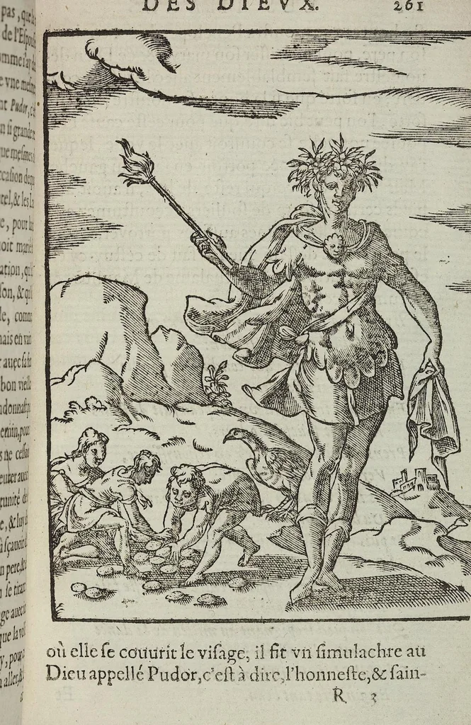 An illustration from Les images des dievx: contenant levrs pourtraits, coustumes & ceremonies de la religion des payens, 1624, leaf 281