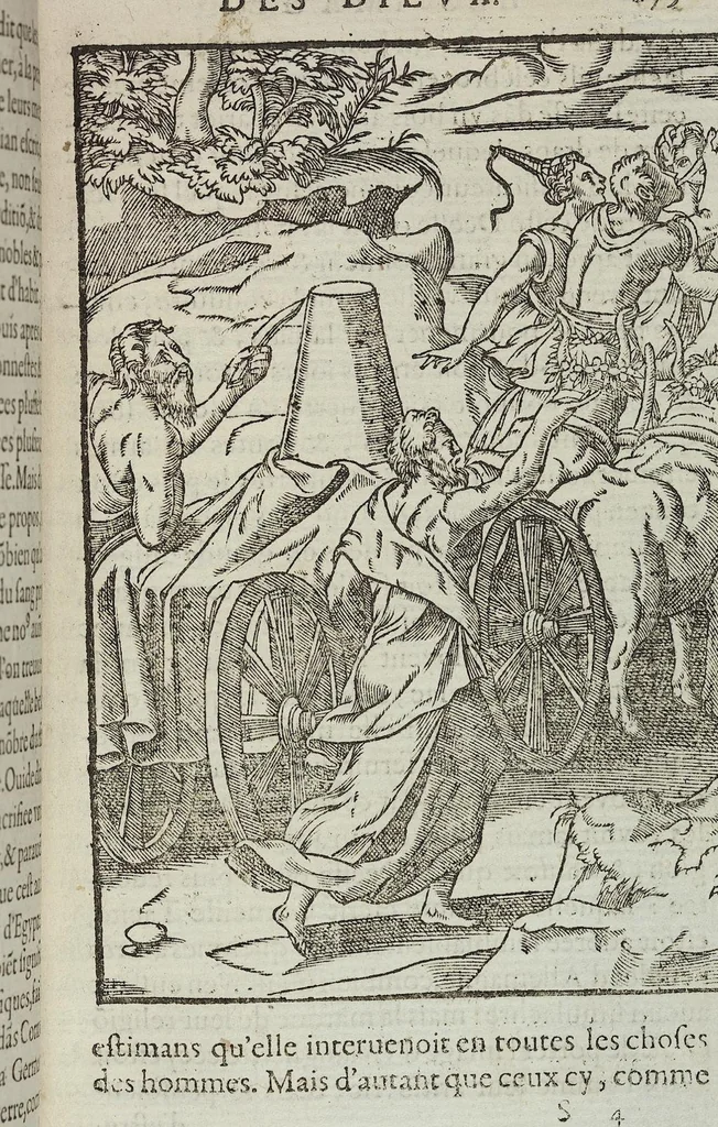 An illustration from Les images des dievx: contenant levrs pourtraits, coustumes & ceremonies de la religion des payens, 1624, leaf 299