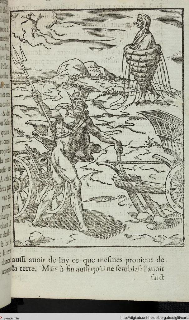 An illustration from Les images des dievx: contenant levrs pourtraits, coustumes & ceremonies de la religion des payens, 1624, leaf 355