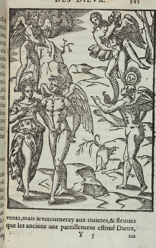 An illustration from Les images des dievx: contenant levrs pourtraits, coustumes & ceremonies de la religion des payens, 1624, leaf 365