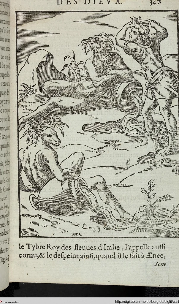 An illustration from Les images des dievx: contenant levrs pourtraits, coustumes & ceremonies de la religion des payens, 1624, leaf 367