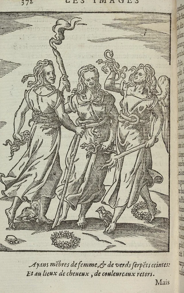 An illustration from Les images des dievx: contenant levrs pourtraits, coustumes & ceremonies de la religion des payens, 1624, leaf 392