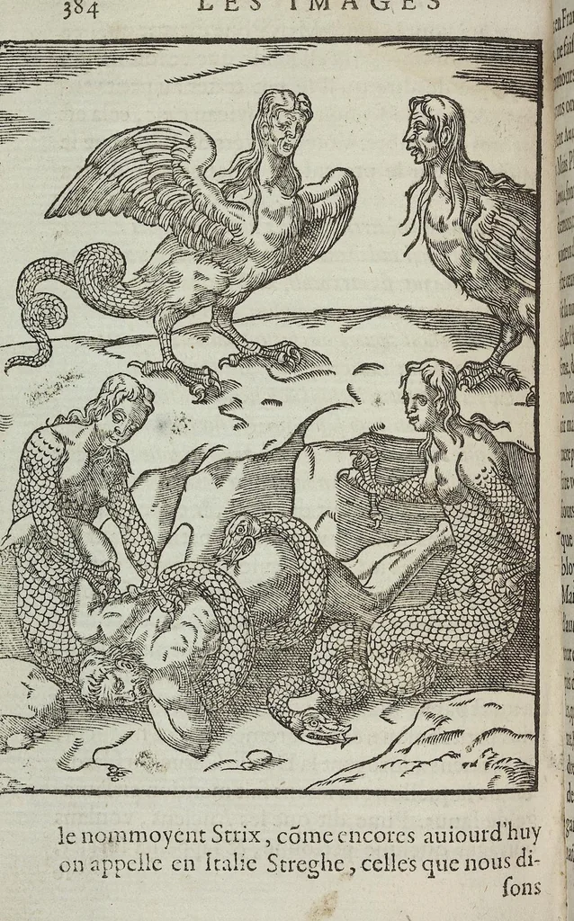 An illustration from Les images des dievx: contenant levrs pourtraits, coustumes & ceremonies de la religion des payens, 1624, leaf 404