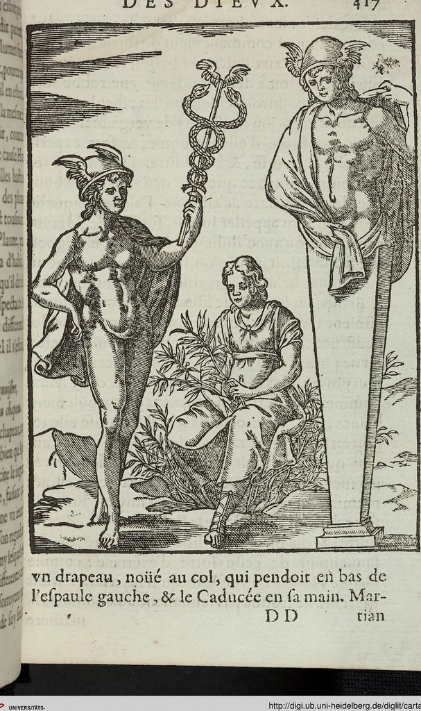 An illustration from Les images des dievx: contenant levrs pourtraits, coustumes & ceremonies de la religion des payens, 1624, leaf 437