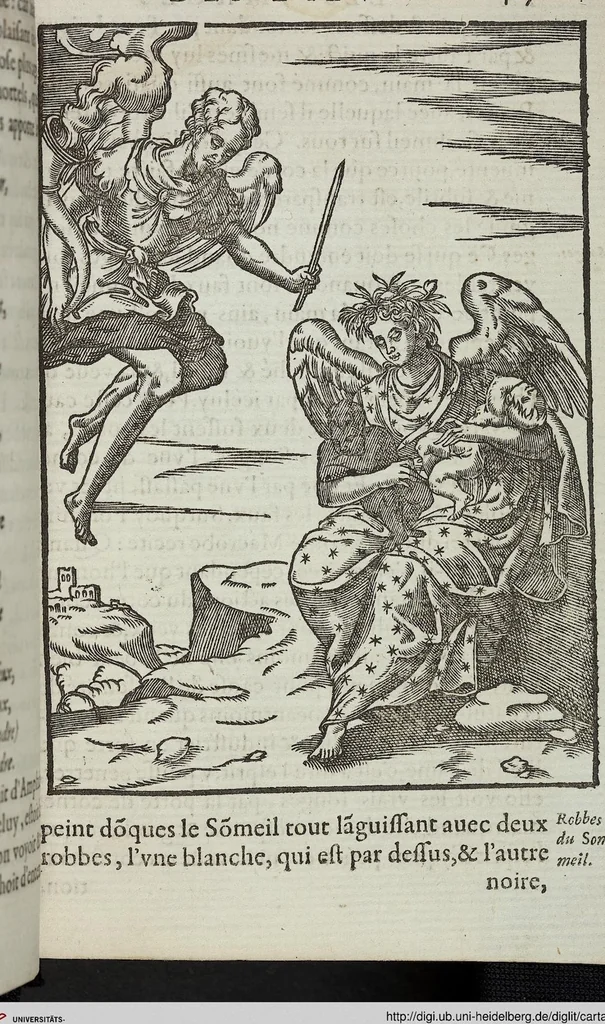 An illustration from Les images des dievx: contenant levrs pourtraits, coustumes & ceremonies de la religion des payens, 1624, leaf 447