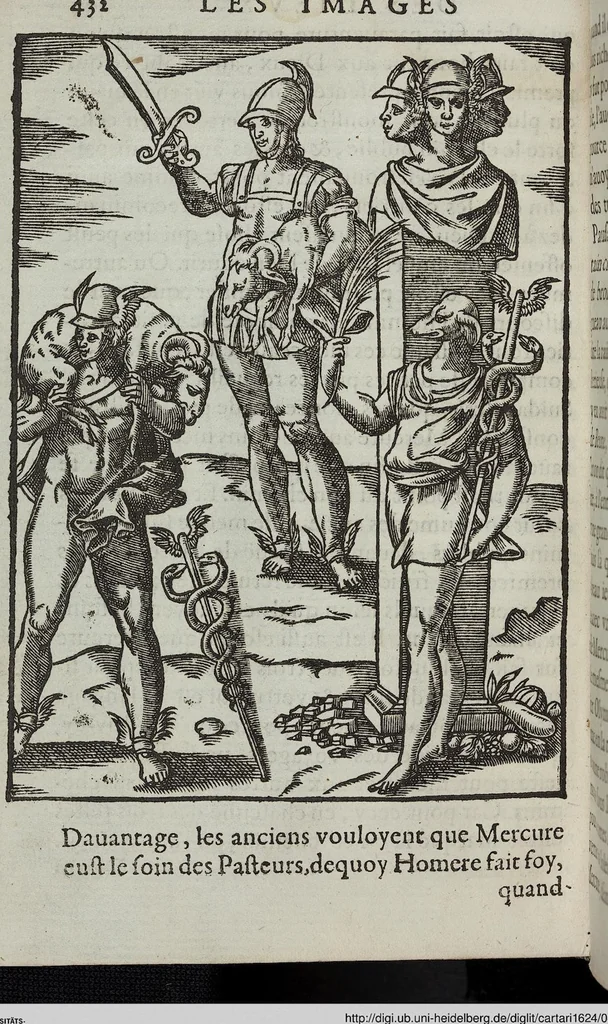 An illustration from Les images des dievx: contenant levrs pourtraits, coustumes & ceremonies de la religion des payens, 1624, leaf 452