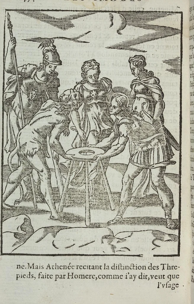 An illustration from Les images des dievx: contenant levrs pourtraits, coustumes & ceremonies de la religion des payens, 1624, leaf 474