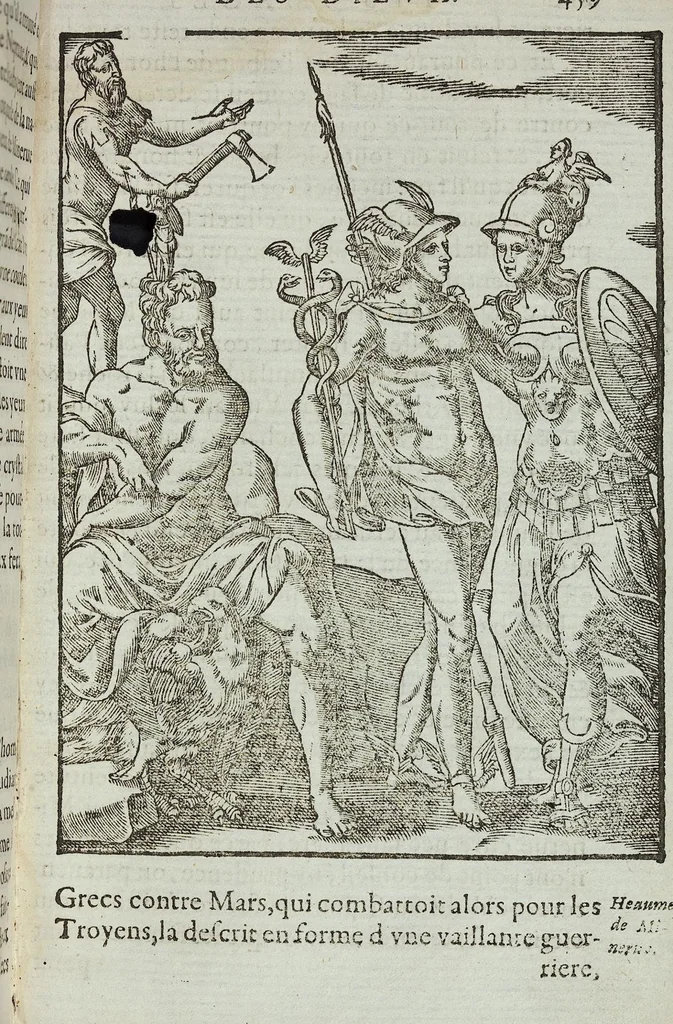 An illustration from Les images des dievx: contenant levrs pourtraits, coustumes & ceremonies de la religion des payens, 1624, leaf 479