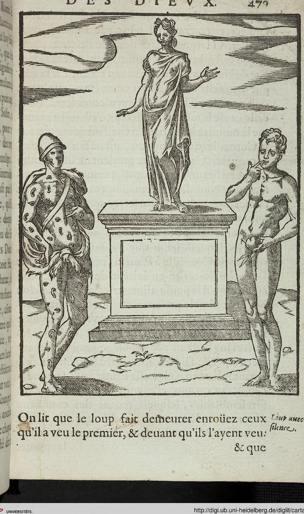 An illustration from Les images des dievx: contenant levrs pourtraits, coustumes & ceremonies de la religion des payens, 1624, leaf 495