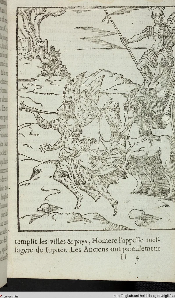 An illustration from Les images des dievx: contenant levrs pourtraits, coustumes & ceremonies de la religion des payens, 1624, leaf 519