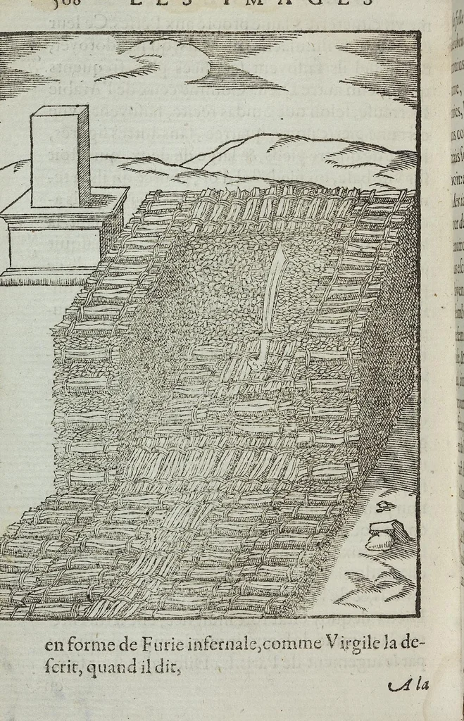 An illustration from Les images des dievx: contenant levrs pourtraits, coustumes & ceremonies de la religion des payens, 1624, leaf 524