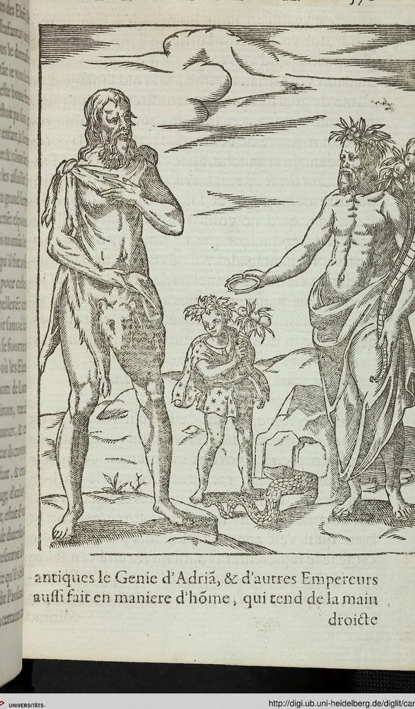 An illustration from Les images des dievx: contenant levrs pourtraits, coustumes & ceremonies de la religion des payens, 1624, leaf 587