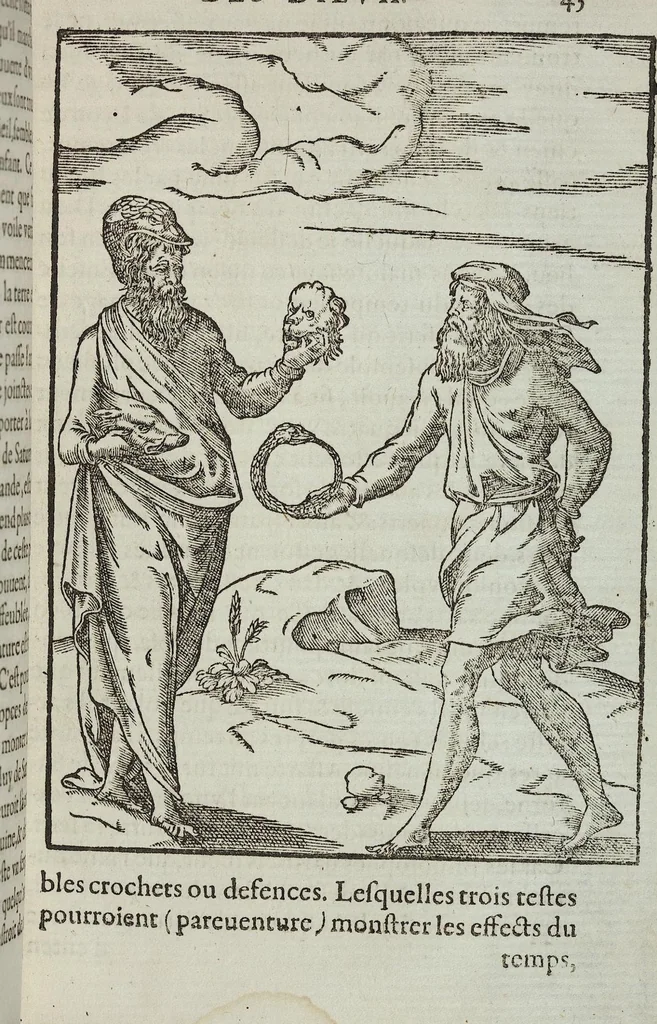 An illustration from Les images des dievx: contenant levrs pourtraits, coustumes & ceremonies de la religion des payens, 1624, leaf 63