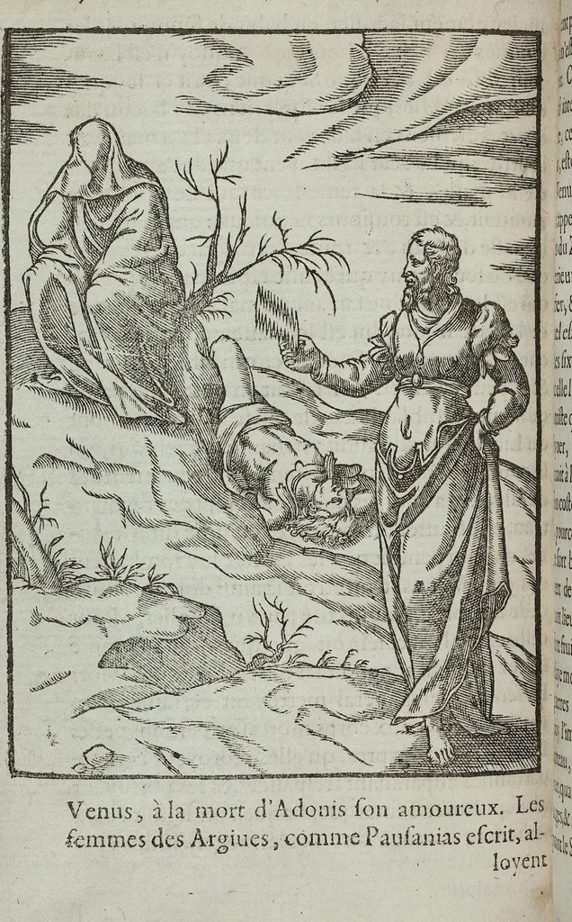 An illustration from Les images des dievx: contenant levrs pourtraits, coustumes & ceremonies de la religion des payens, 1624, leaf 686
