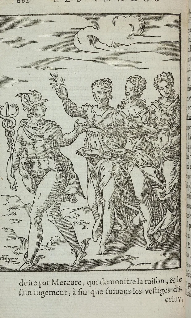 An illustration from Les images des dievx: contenant levrs pourtraits, coustumes & ceremonies de la religion des payens, 1624, leaf 698