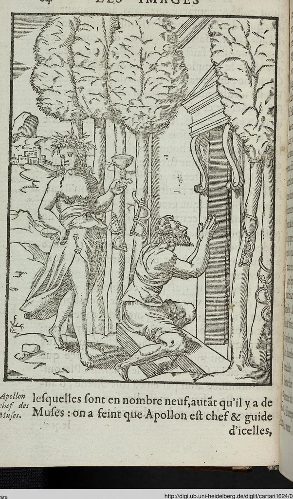 An illustration from Les images des dievx: contenant levrs pourtraits, coustumes & ceremonies de la religion des payens, 1624, leaf 84