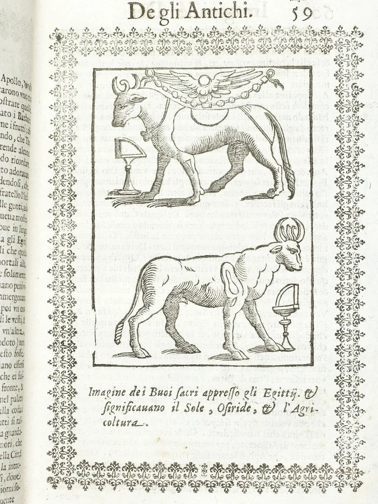 An illustration from Seconda Novissima Editione Delle Imagini De Gli Dei Delli Antichi Di Vicenzo Cartari Reggiano, 1626, leaf 101