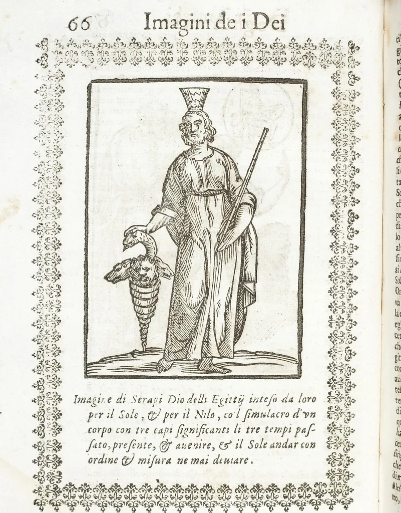 An illustration from Seconda Novissima Editione Delle Imagini De Gli Dei Delli Antichi Di Vicenzo Cartari Reggiano, 1626, leaf 108