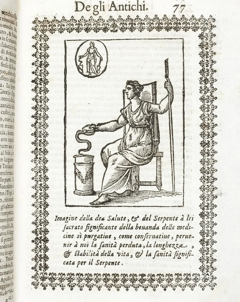 An illustration from Seconda Novissima Editione Delle Imagini De Gli Dei Delli Antichi Di Vicenzo Cartari Reggiano, 1626, leaf 119