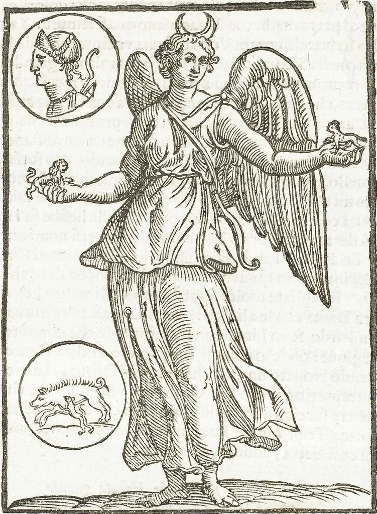 An illustration from Seconda Novissima Editione Delle Imagini De Gli Dei Delli Antichi Di Vicenzo Cartari Reggiano, 1626, leaf 137