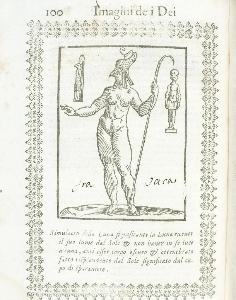 An illustration from Seconda Novissima Editione Delle Imagini De Gli Dei Delli Antichi Di Vicenzo Cartari Reggiano, 1626, leaf 142