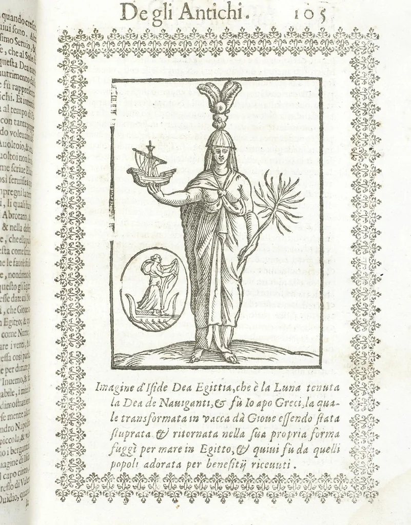 An illustration from Seconda Novissima Editione Delle Imagini De Gli Dei Delli Antichi Di Vicenzo Cartari Reggiano, 1626, leaf 147